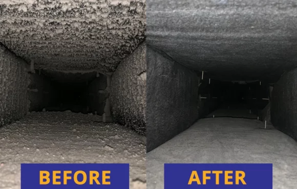 Before And After Fiberglas Lowes Air Duct Cleaning Service